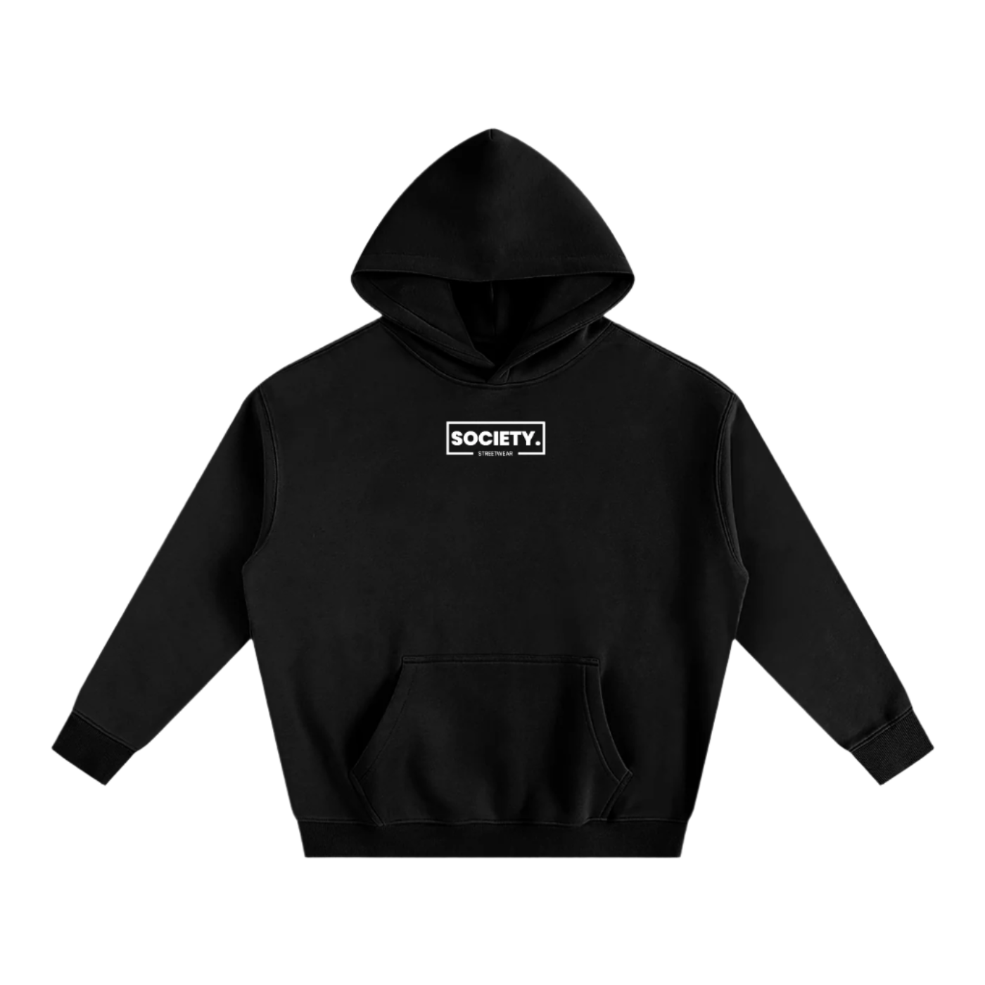 ICONIC. Oversized Fleece Hoodie BLACK